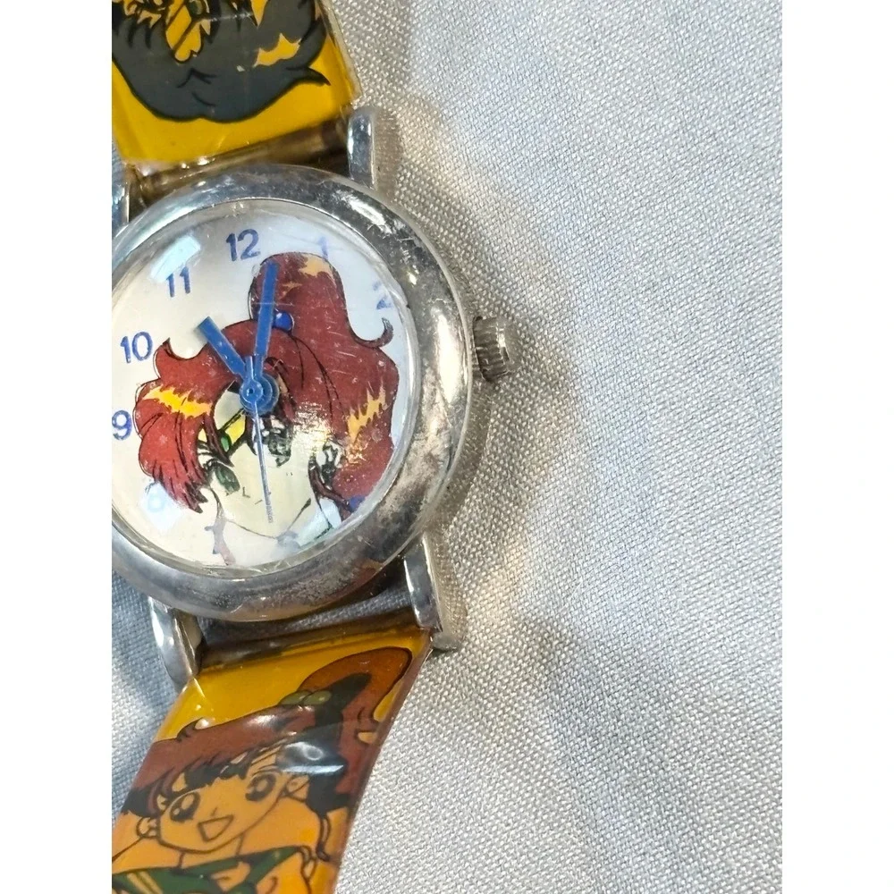 Vintage 90s Willis Sailor Jupiter sailor moon  Anime Watch Yellow Jelly Strap
